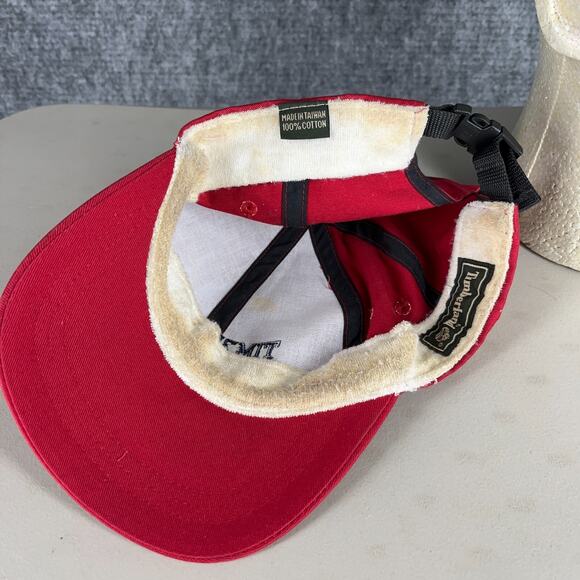 Timberland 1997 Hat Baseball Cap Adjustable Strap Vintage 1990s Red - Picture 2 of 7